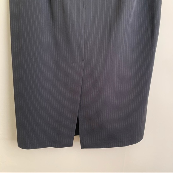 United Colors of Benetton Classic Pin Stripe Skirt Black Sz 10 - Picture 10 of 14